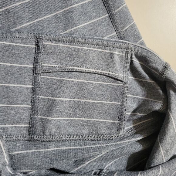 Athleta Gray Stripe Salutation 7/8 Tight In POWERVITA - Picture 13 of 16